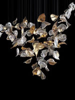 Cesilila Iridescent Metal Leaf Pendant Light - Lamp Outdoor