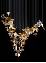 Cesilila Iridescent Metal Leaf Pendant Light - Lamp Outdoor
