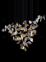 Cesilila Iridescent Metal Leaf Pendant Light - Lamp Outdoor