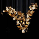 Cesilila Iridescent Metal Leaf Pendant Light - Lamp Outdoor