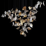 Cesilila Iridescent Metal Leaf Pendant Light - Lamp Outdoor