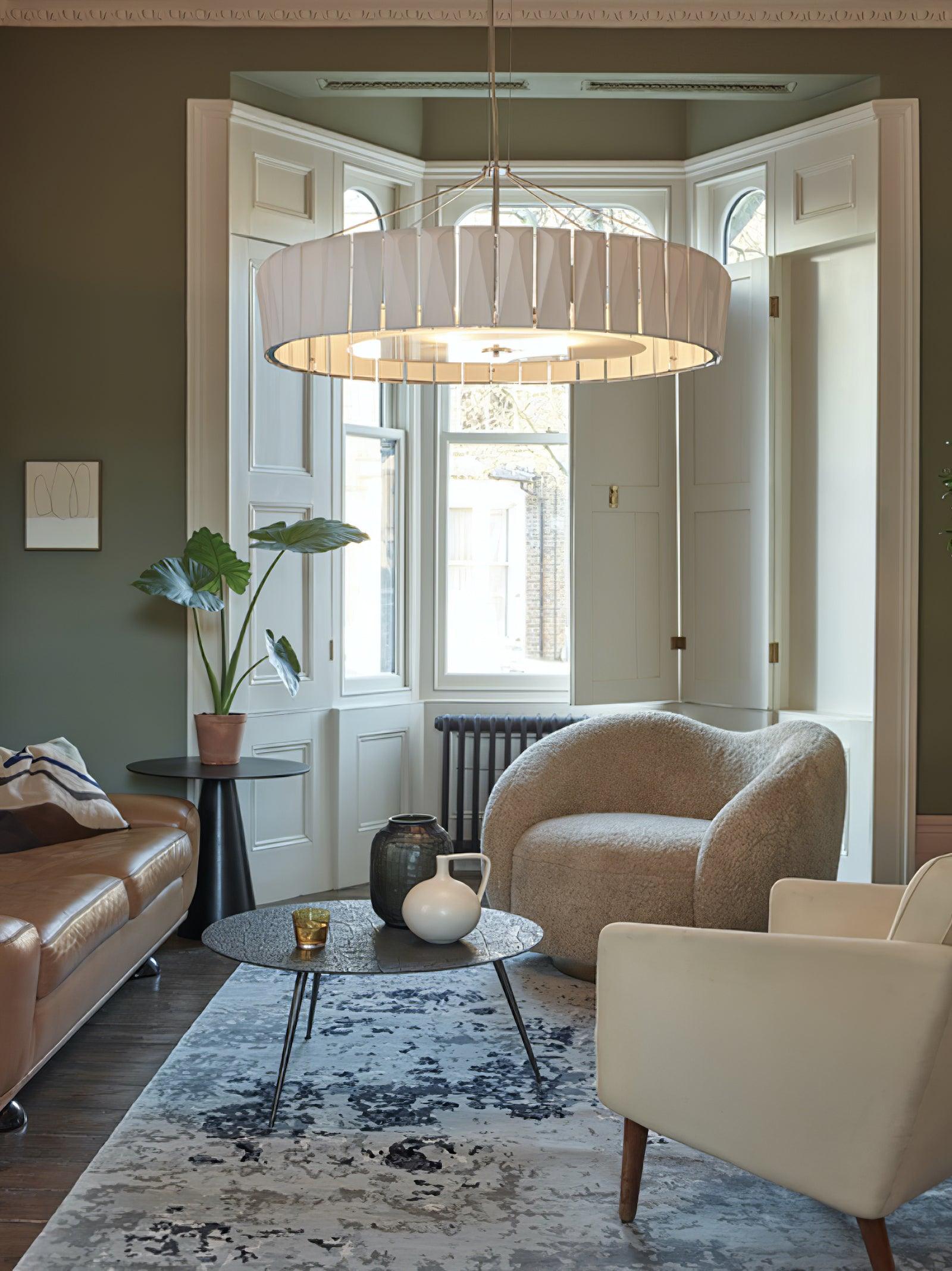 Vaeliora Ribbed Ceramic Pendant Light - Lamp Outdoor