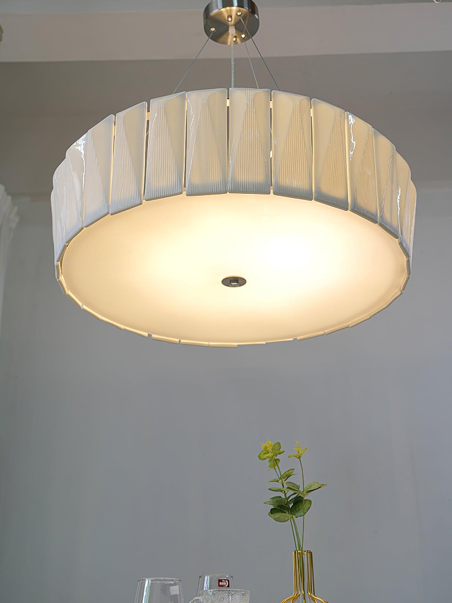 Vaeliora Ribbed Ceramic Pendant Light - Lamp Outdoor