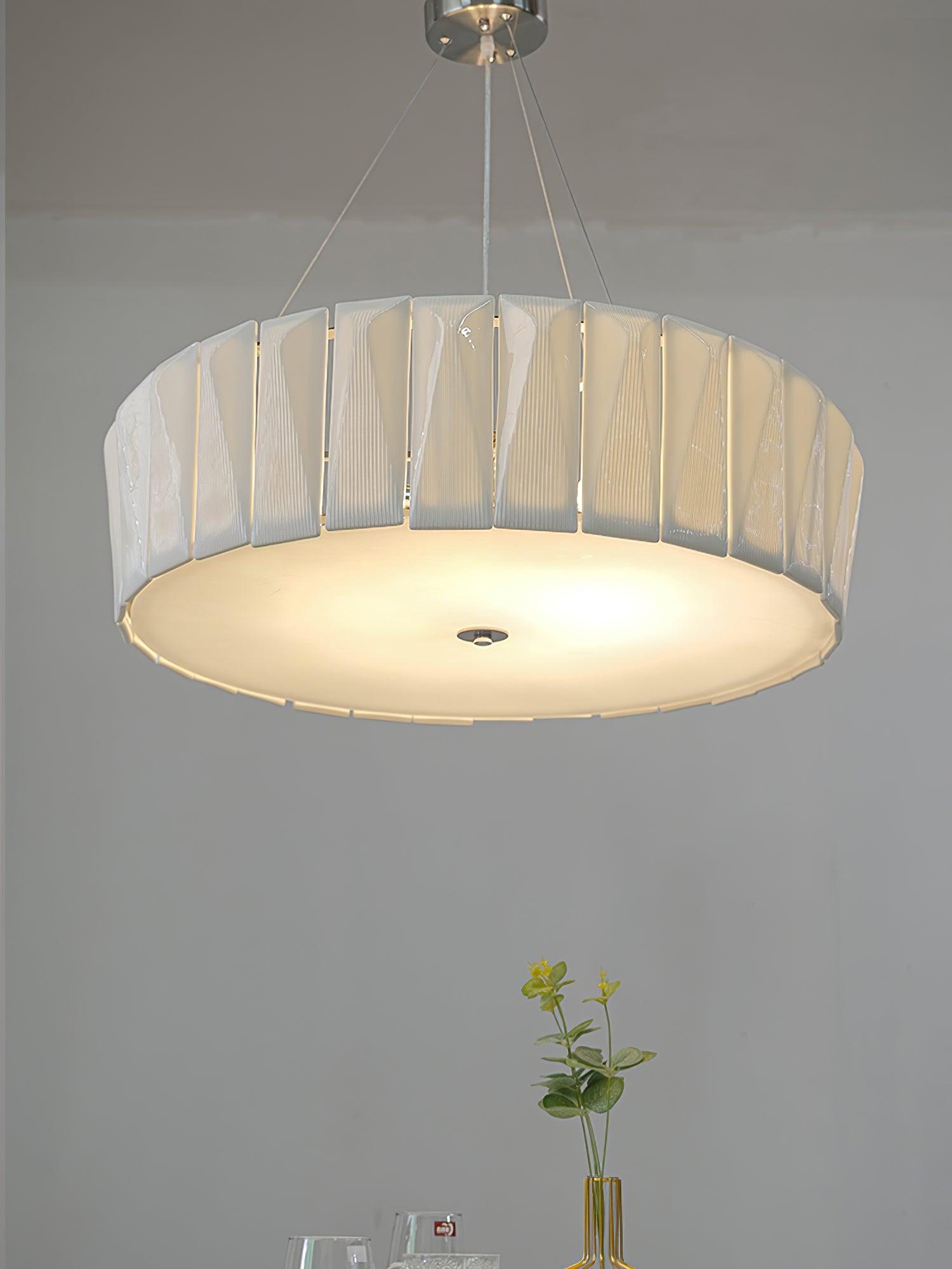 Vaeliora Ribbed Ceramic Pendant Light - Lamp Outdoor