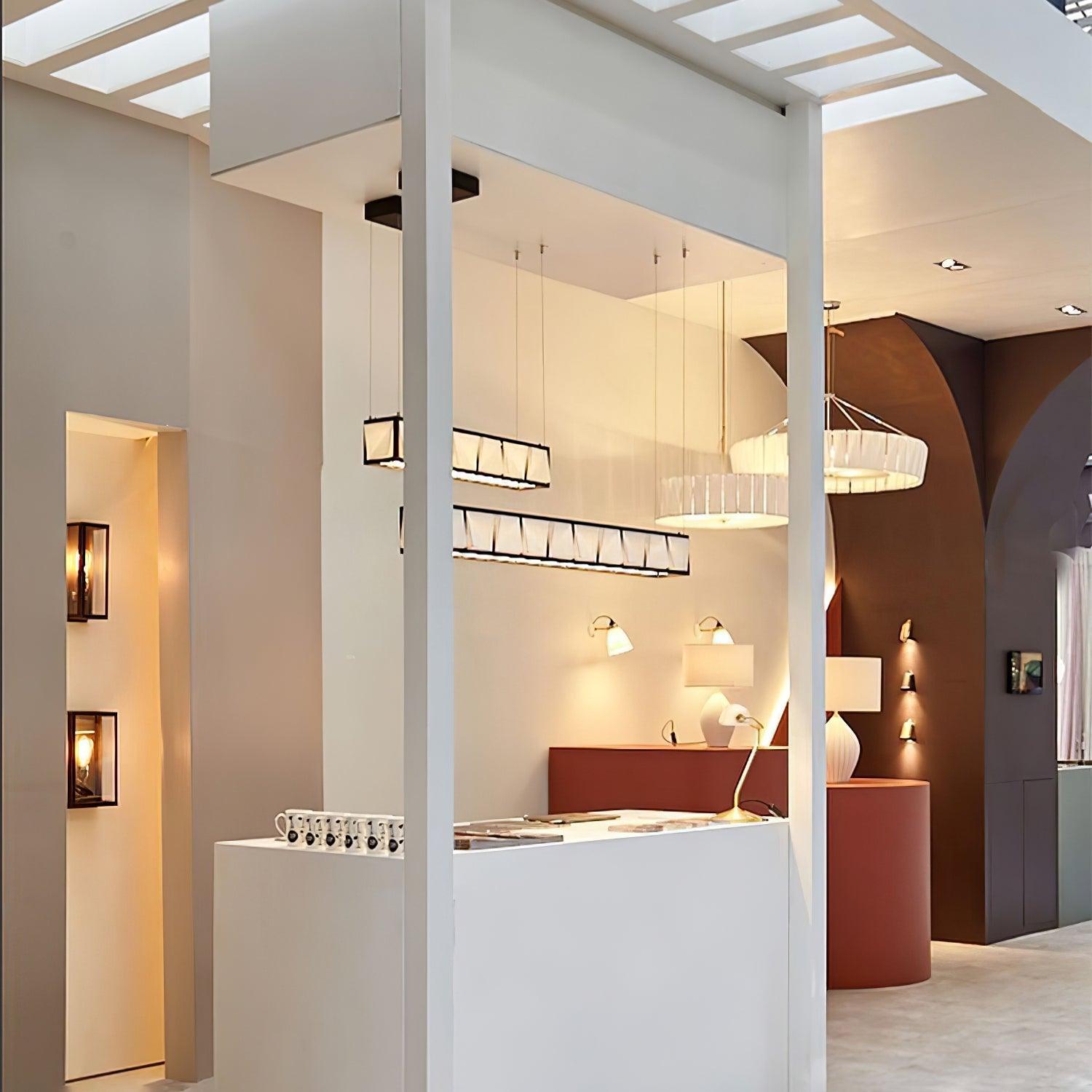 Vaeliora Ribbed Ceramic Pendant Light - Lamp Outdoor