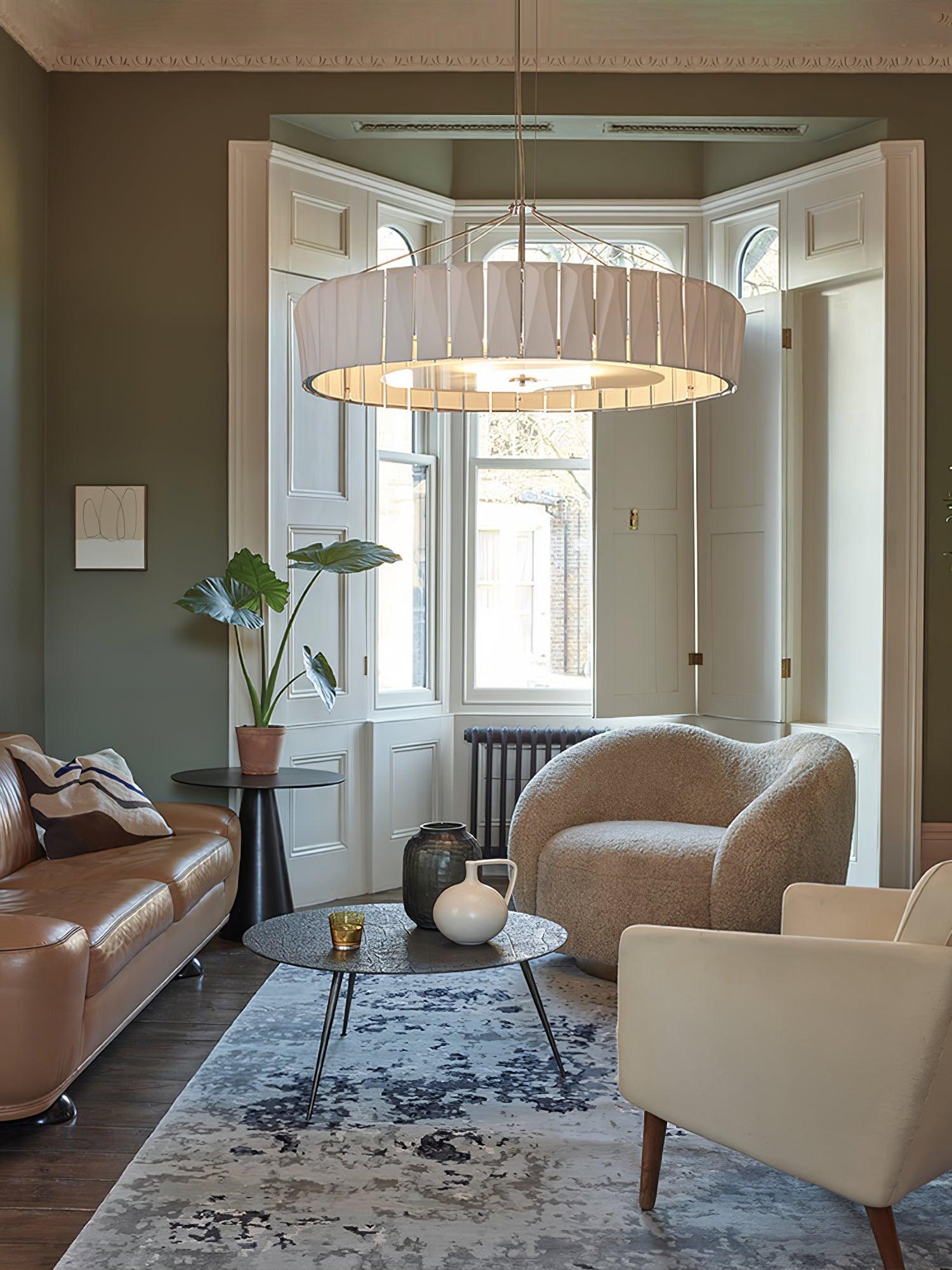 Vaeliora Ribbed Ceramic Pendant Light - Lamp Outdoor