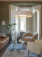 Vaeliora Ribbed Ceramic Pendant Light - Lamp Outdoor