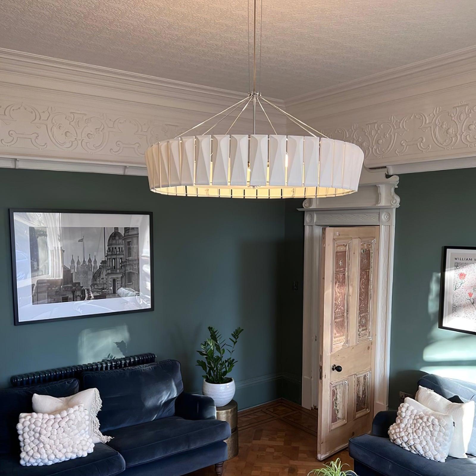 Vaeliora Ribbed Ceramic Pendant Light - Lamp Outdoor