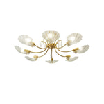 Lumara Petal Glass Brass Chandelier - Lamp Outdoor