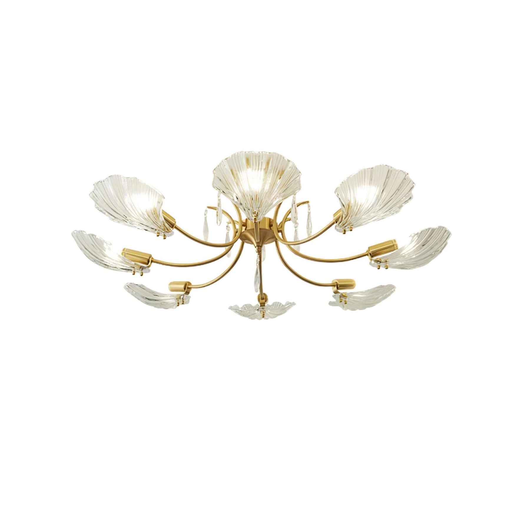 Lumara Petal Glass Brass Chandelier - Lamp Outdoor