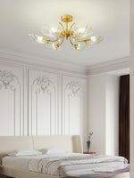Lumara Petal Glass Brass Chandelier - Lamp Outdoor