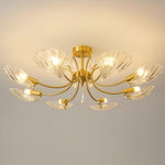 Lumara Petal Glass Brass Chandelier - Lamp Outdoor