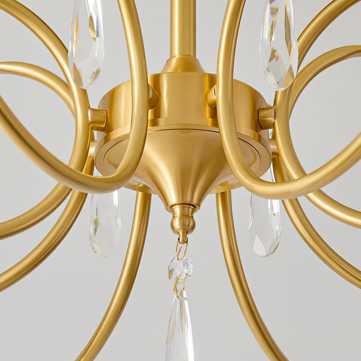 Lumara Petal Glass Brass Chandelier - Lamp Outdoor