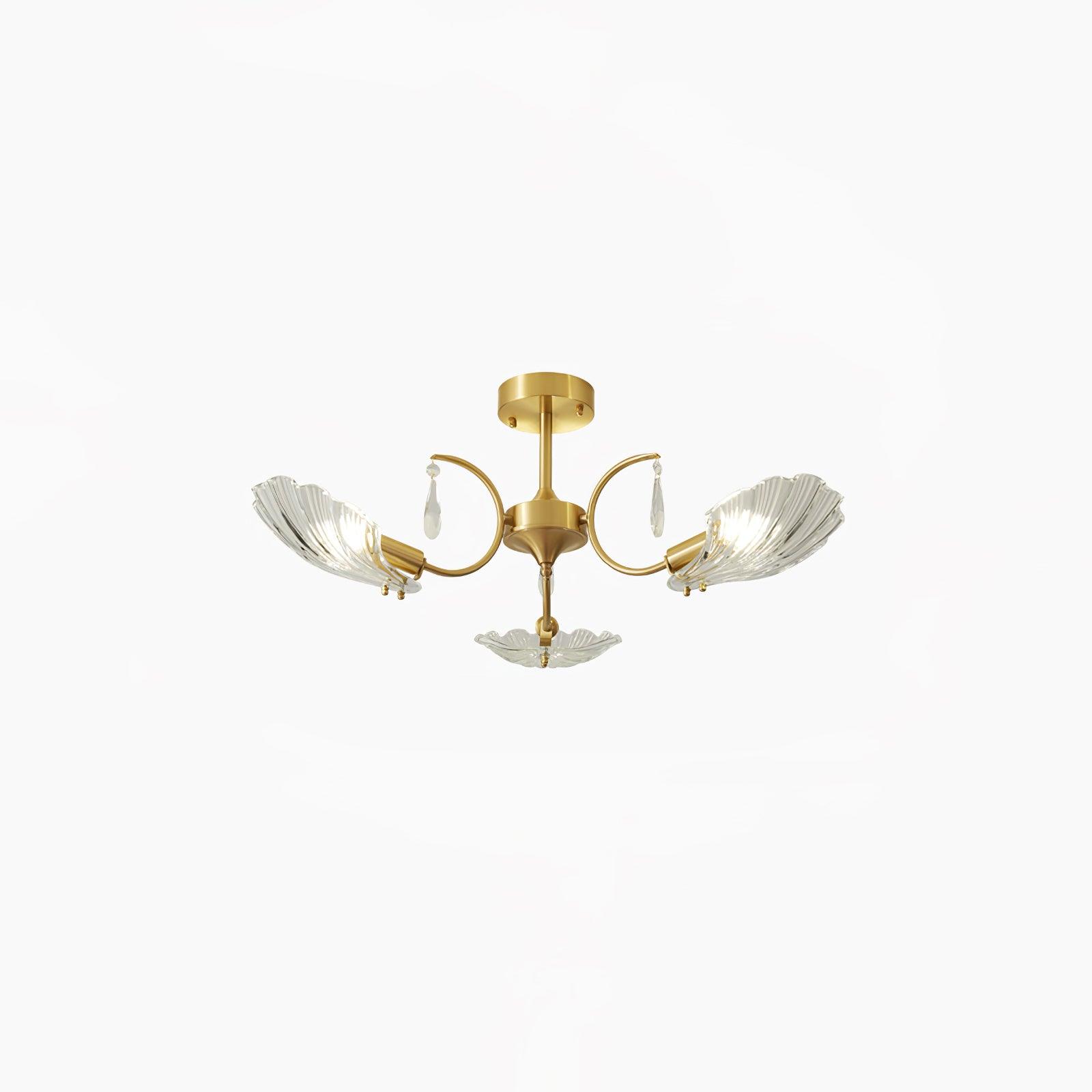 Lumara Petal Glass Brass Chandelier - Lamp Outdoor