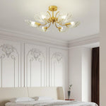 Lumara Petal Glass Brass Chandelier - Lamp Outdoor