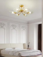 Lumara Petal Glass Brass Chandelier - Lamp Outdoor