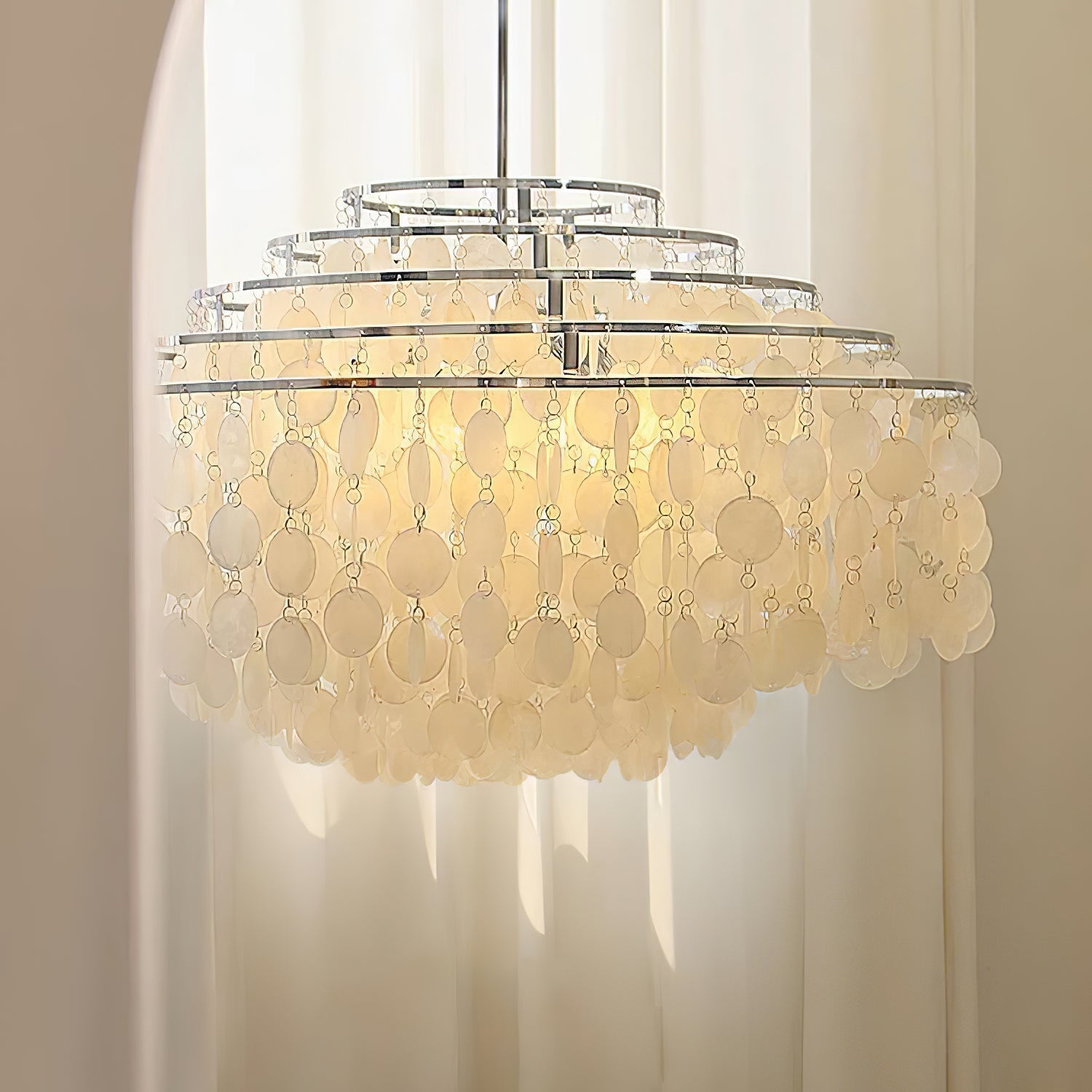 Round Shell Chandelier - Lamp Outdoor