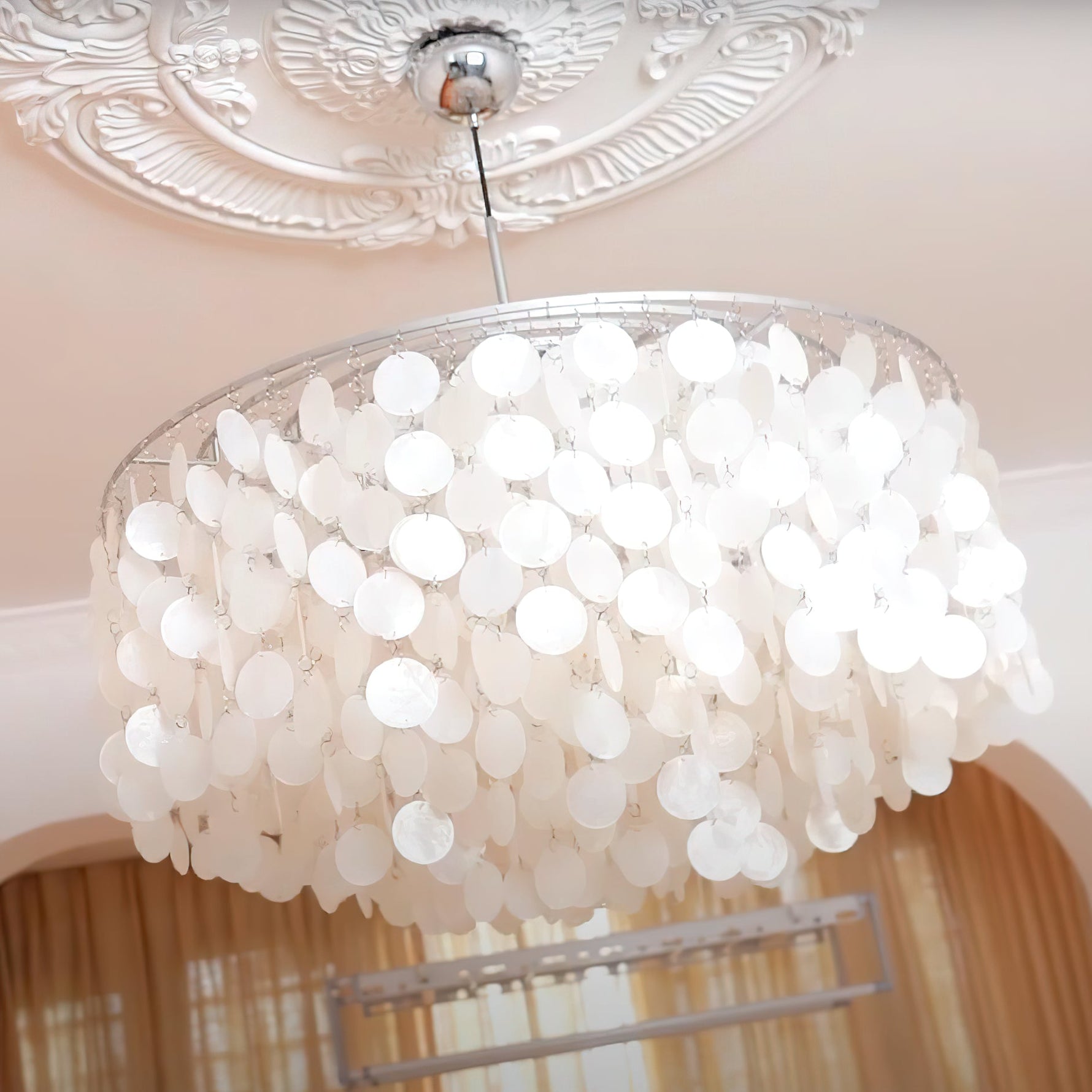 Round Shell Chandelier - Lamp Outdoor