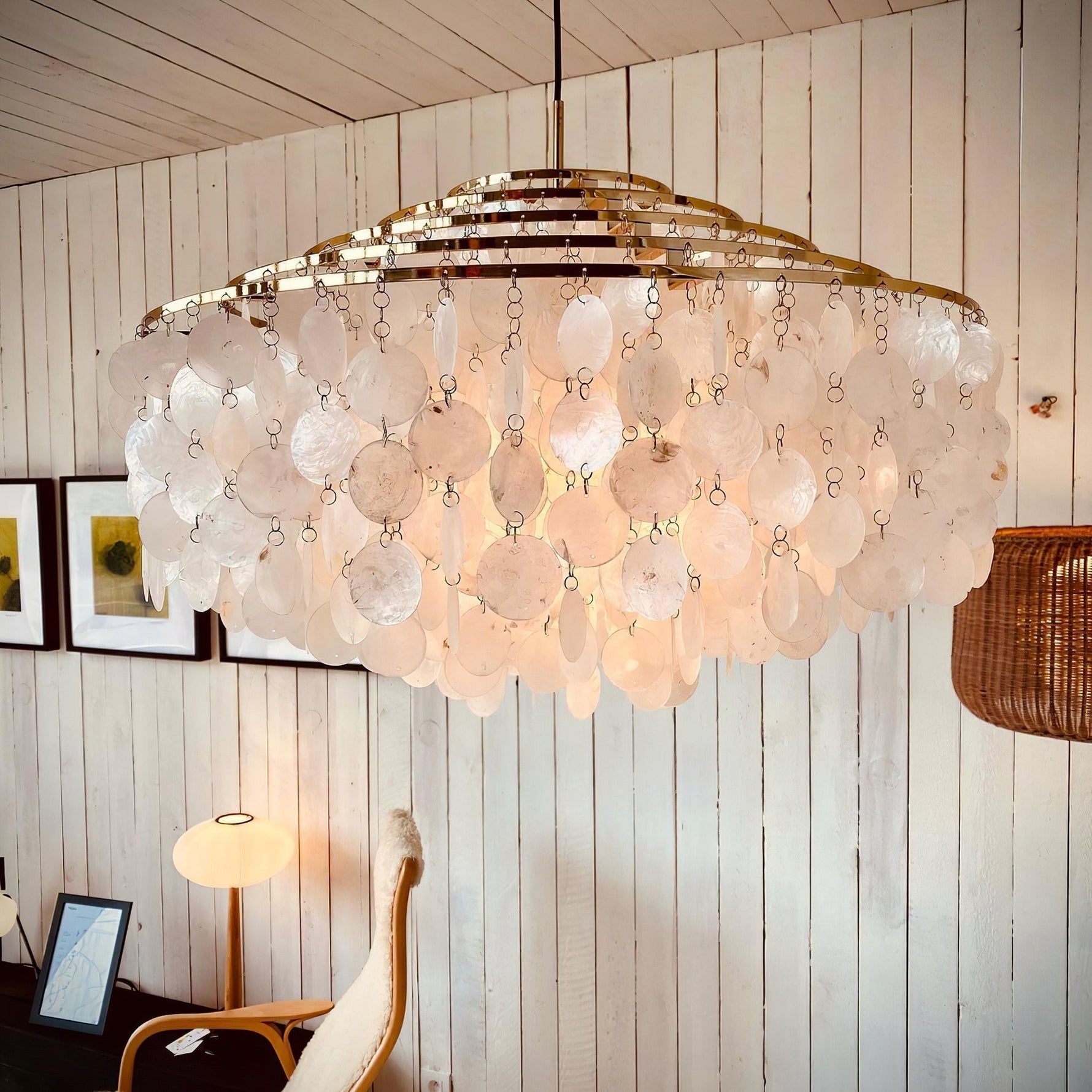 Round Shell Chandelier - Lamp Outdoor