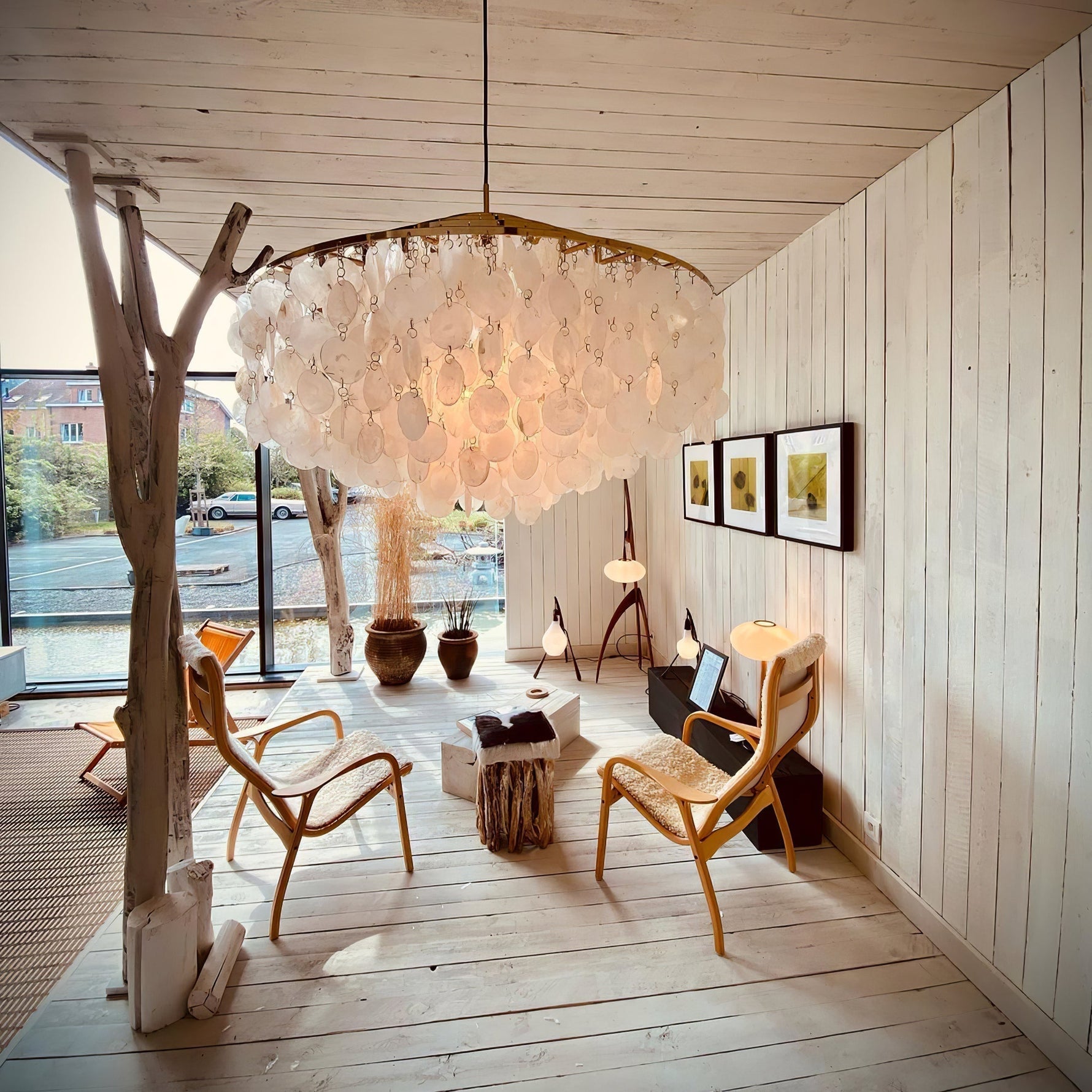 Round Shell Chandelier - Lamp Outdoor