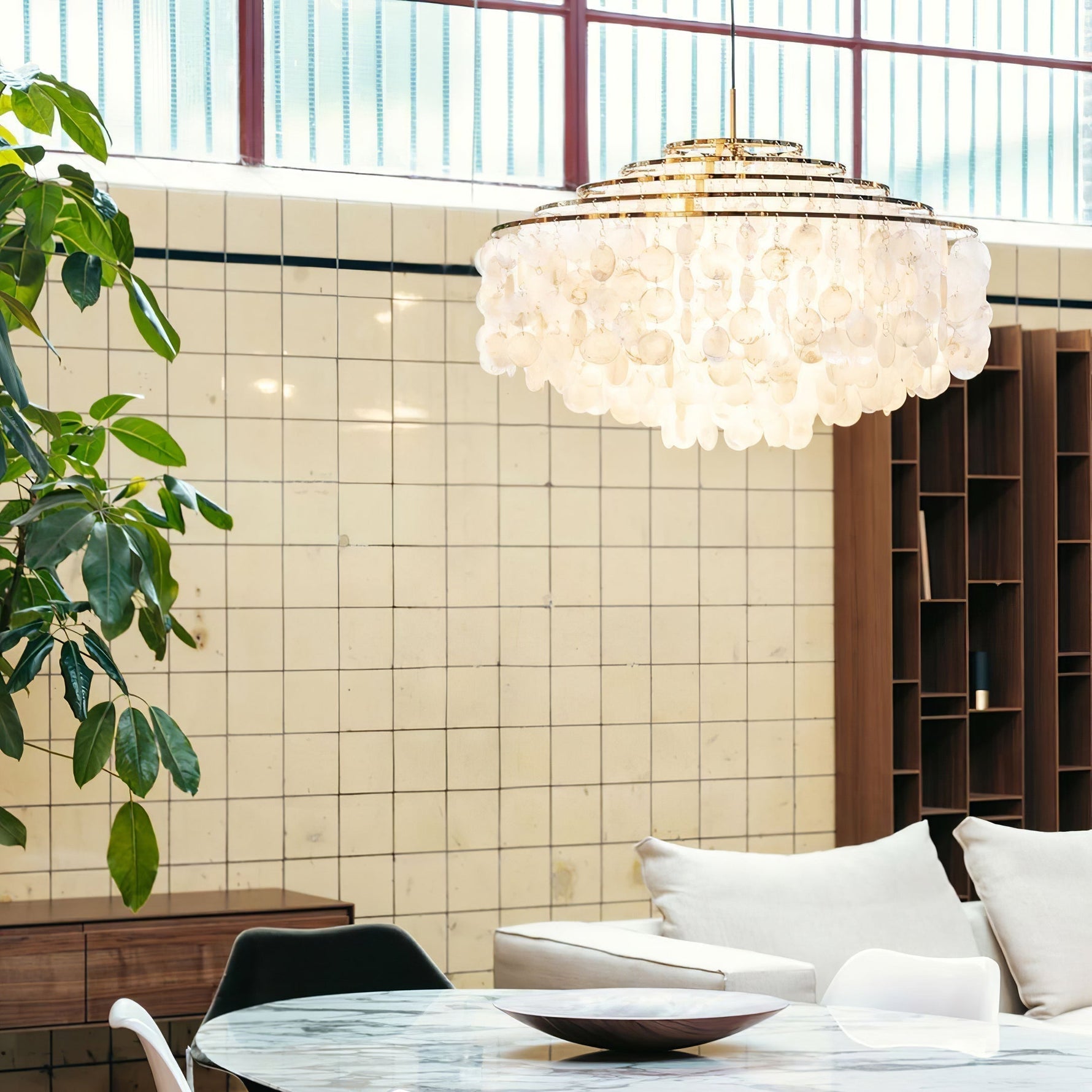 Round Shell Chandelier - Lamp Outdoor