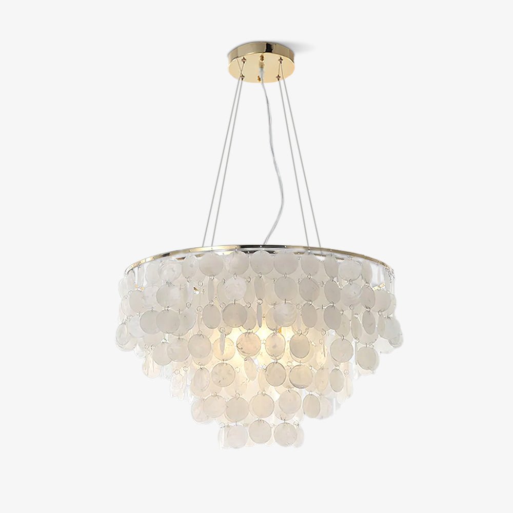 Esileth Postmodern Luxury Shell Wind Chime Metal Chandelier - Lamp Outdoor