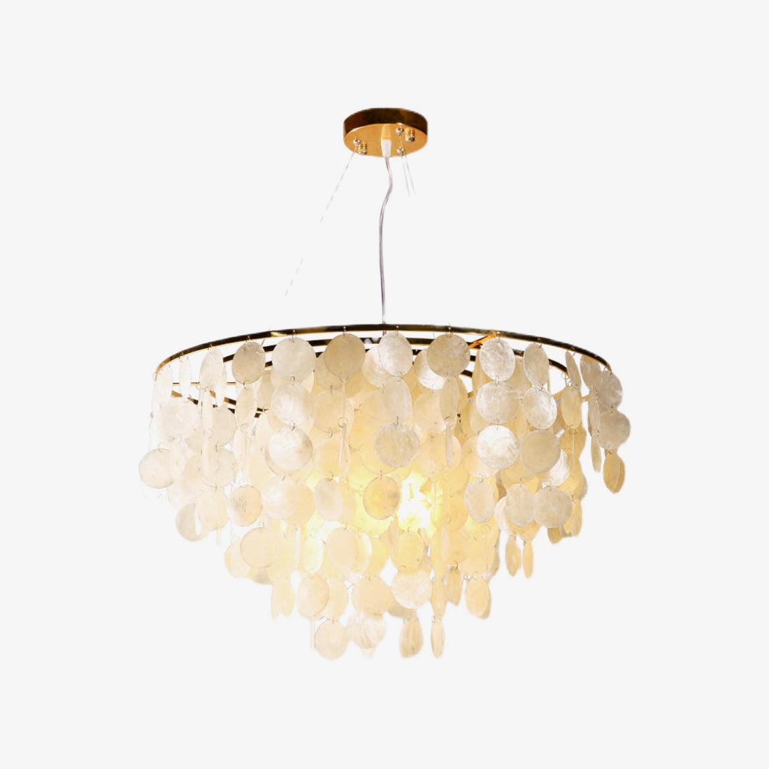 Esileth Postmodern Luxury Shell Wind Chime Metal Chandelier - Lamp Outdoor