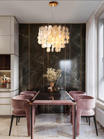 Esileth Postmodern Luxury Shell Wind Chime Metal Chandelier - Lamp Outdoor