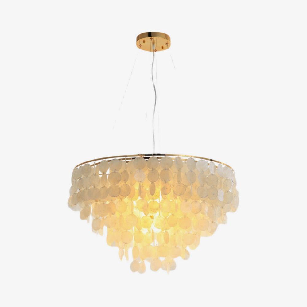 Esileth Postmodern Luxury Shell Wind Chime Metal Chandelier - Lamp Outdoor