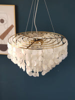 Esileth Postmodern Luxury Shell Wind Chime Metal Chandelier - Lamp Outdoor