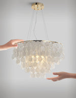 Esileth Postmodern Luxury Shell Wind Chime Metal Chandelier - Lamp Outdoor