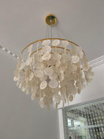 Esileth Postmodern Luxury Shell Wind Chime Metal Chandelier - Lamp Outdoor