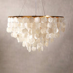 Esileth Postmodern Luxury Shell Wind Chime Metal Chandelier - Lamp Outdoor