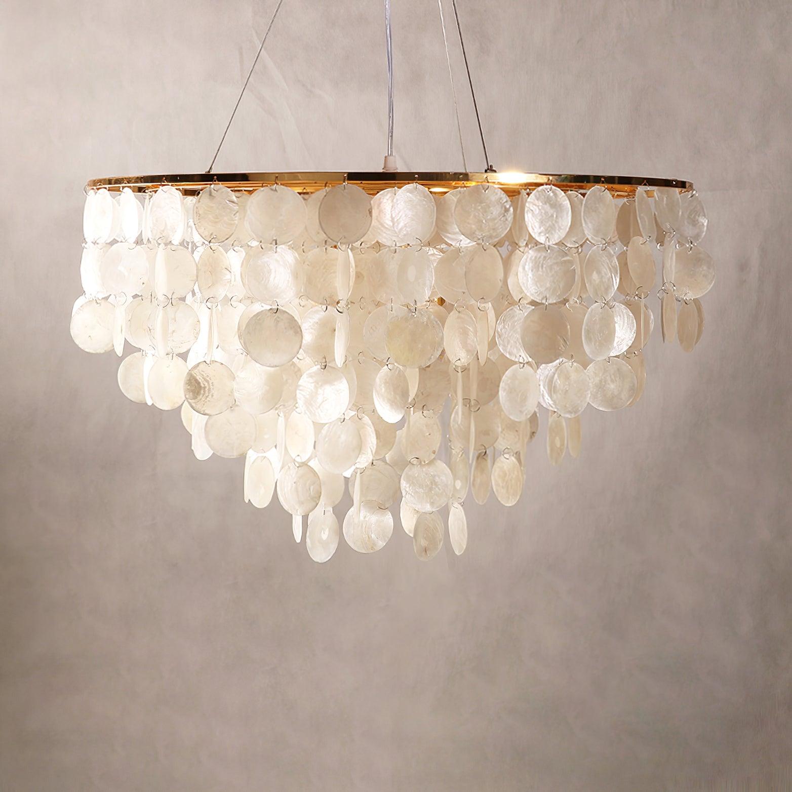 Esileth Postmodern Luxury Shell Wind Chime Metal Chandelier - Lamp Outdoor