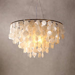 Esileth Postmodern Luxury Shell Wind Chime Metal Chandelier - Lamp Outdoor