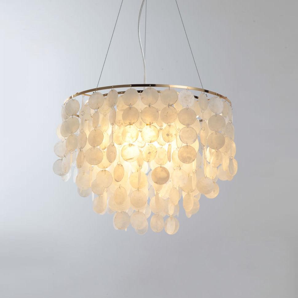 Esileth Postmodern Luxury Shell Wind Chime Metal Chandelier - Lamp Outdoor