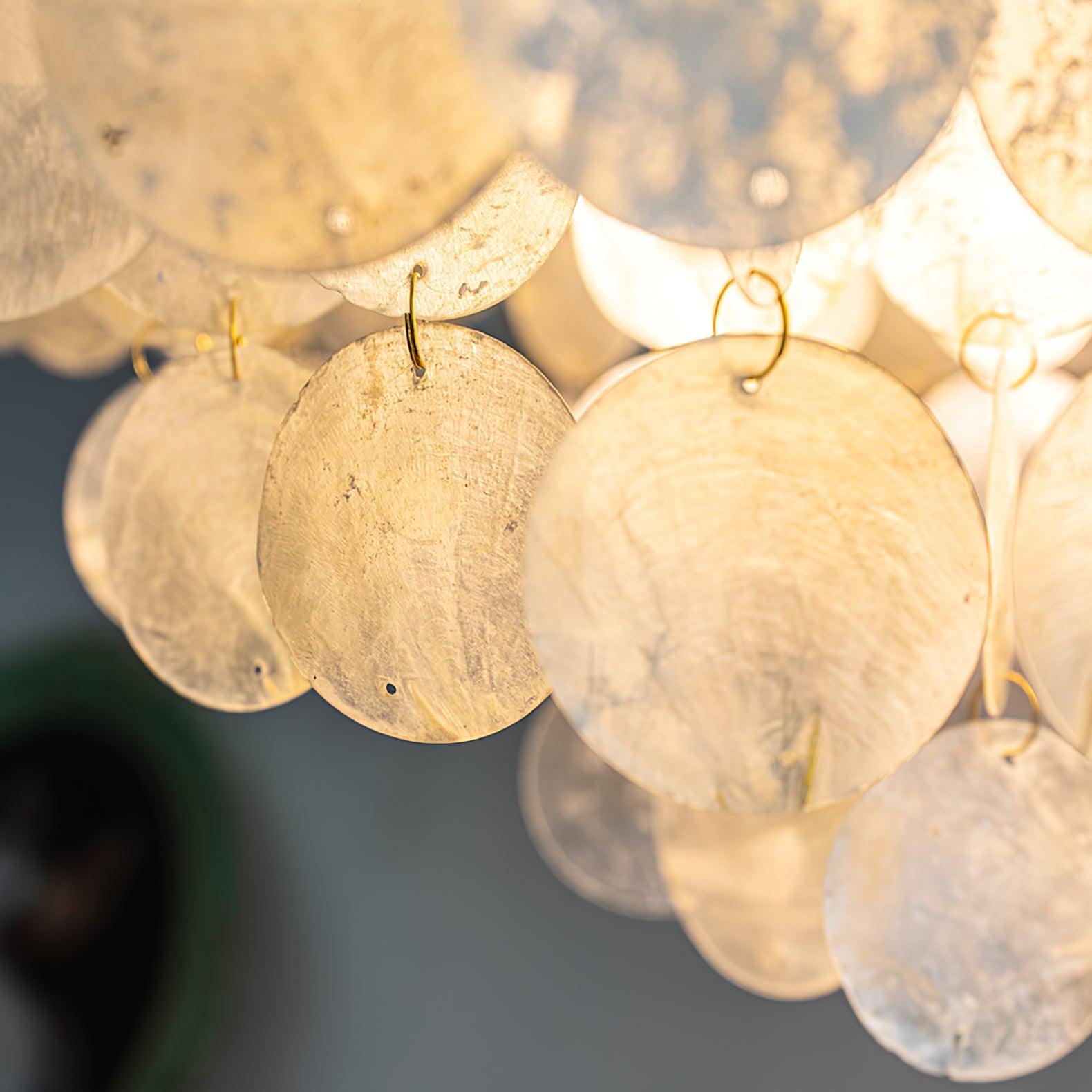 Esileth Postmodern Luxury Shell Wind Chime Metal Chandelier - Lamp Outdoor