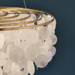 Esileth Postmodern Luxury Shell Wind Chime Metal Chandelier - Lamp Outdoor