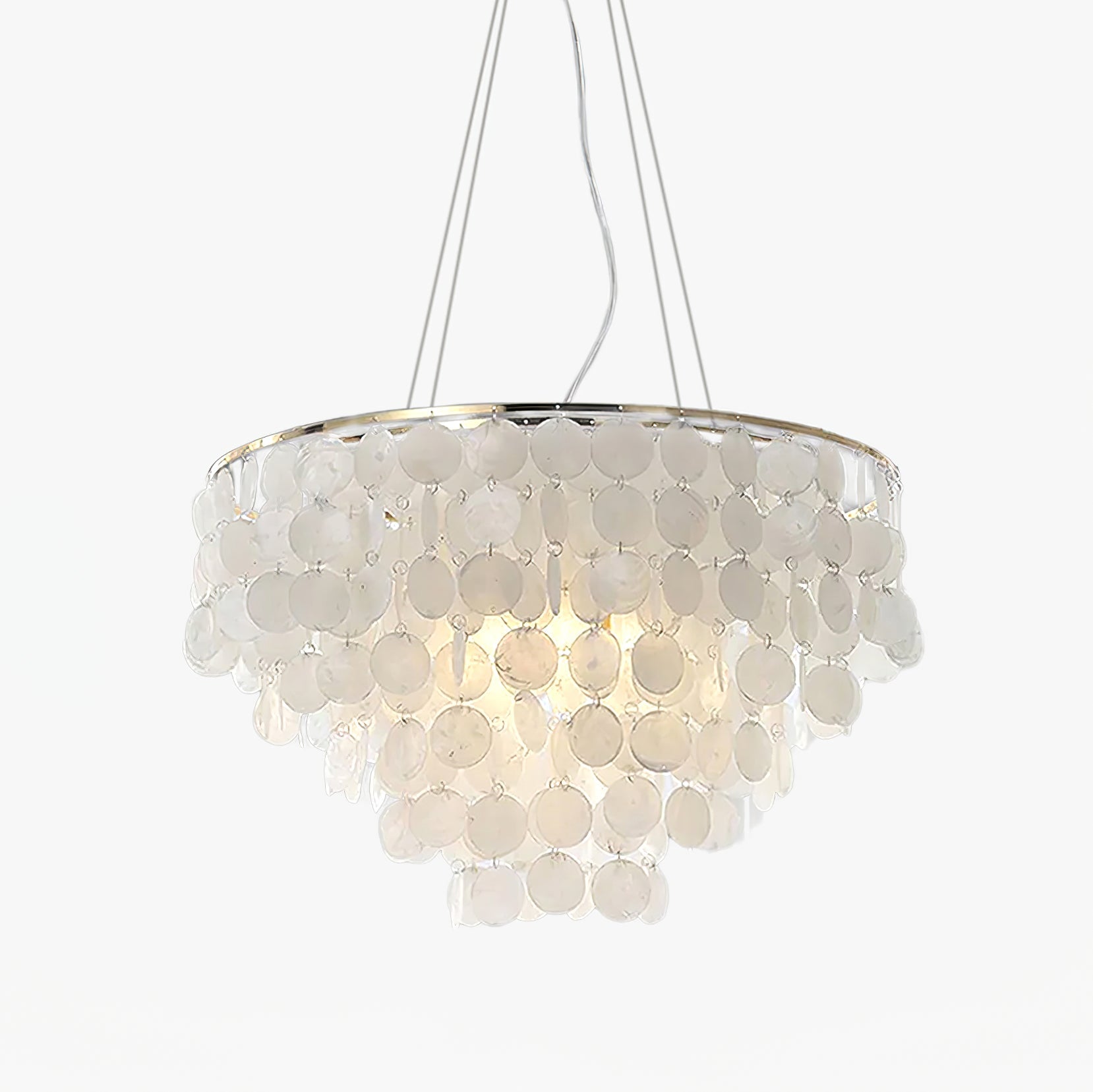 Esileth Postmodern Luxury Shell Wind Chime Metal Chandelier - Lamp Outdoor