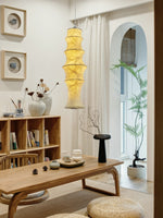 Elraeor Layered Mulberry Silk Pendant Light - Lamp Outdoor