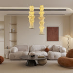 Elraeor Layered Mulberry Silk Pendant Light - Lamp Outdoor