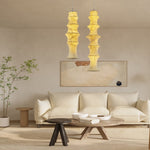 Elraeor Layered Mulberry Silk Pendant Light - Lamp Outdoor