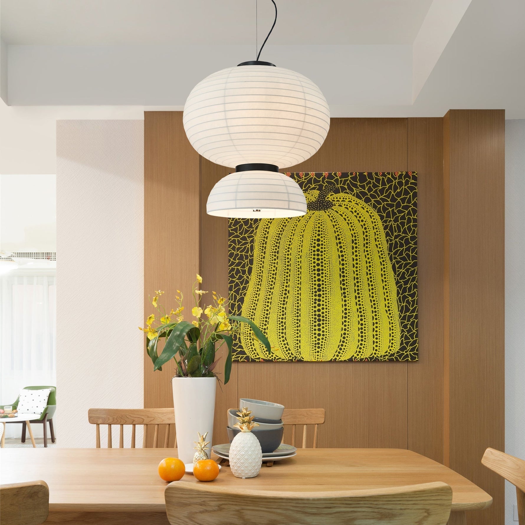 Modern Silk Pendant Light - Lamp Outdoor