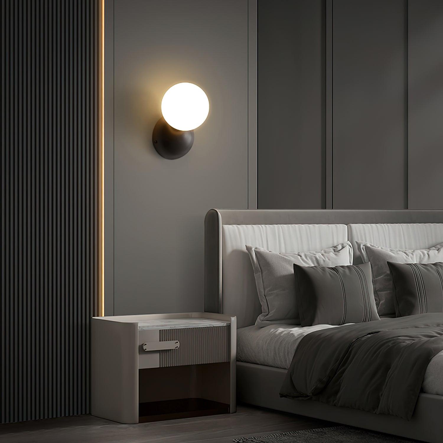 Lysola Sphere Glass Brass Wall Light - Lamp Outdoor