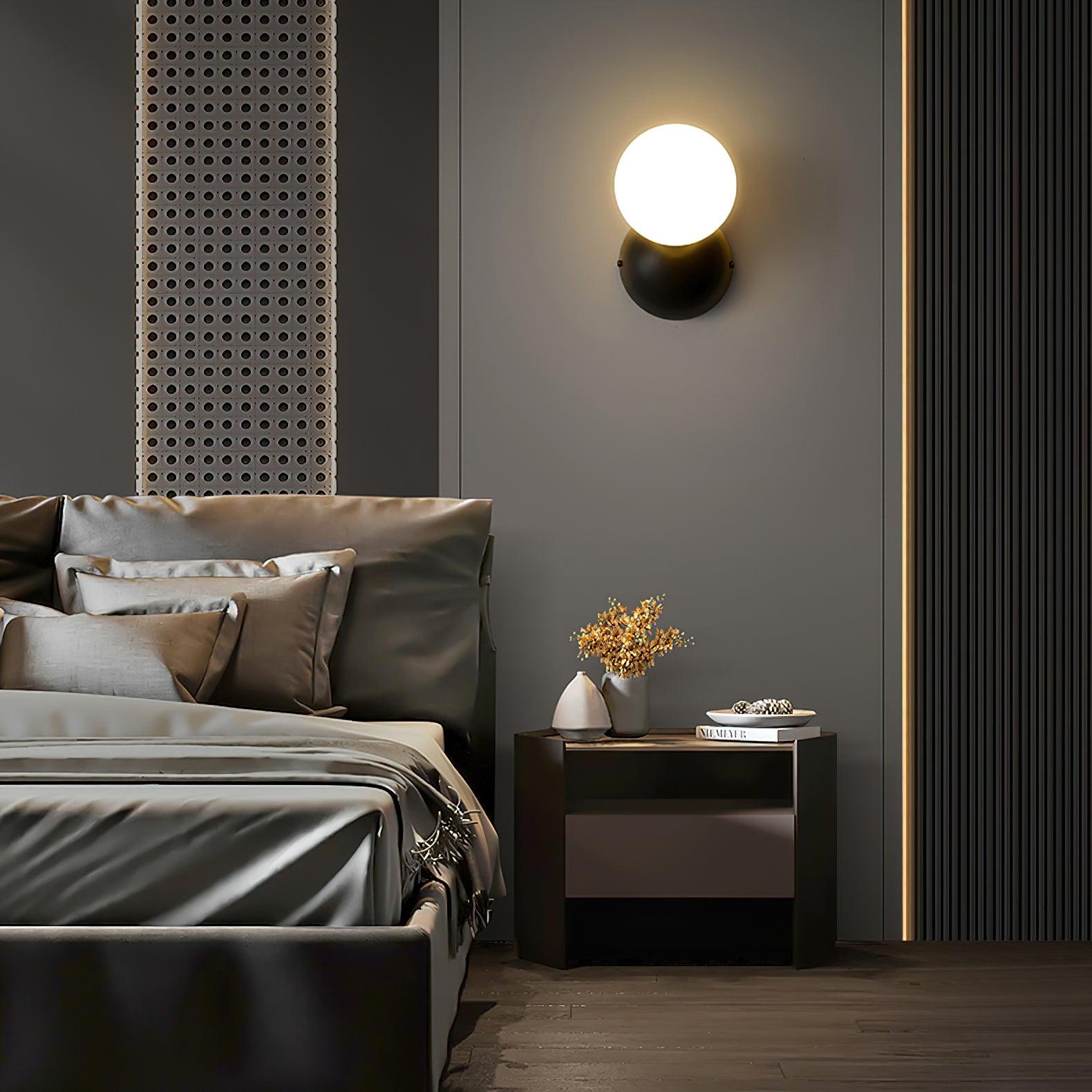 Lysola Sphere Glass Brass Wall Light - Lamp Outdoor
