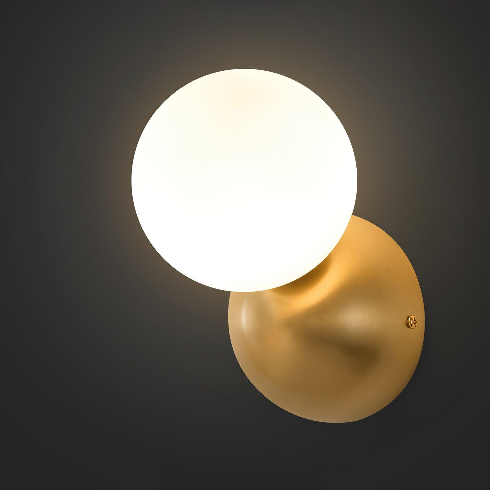 Lysola Sphere Glass Brass Wall Light - Lamp Outdoor