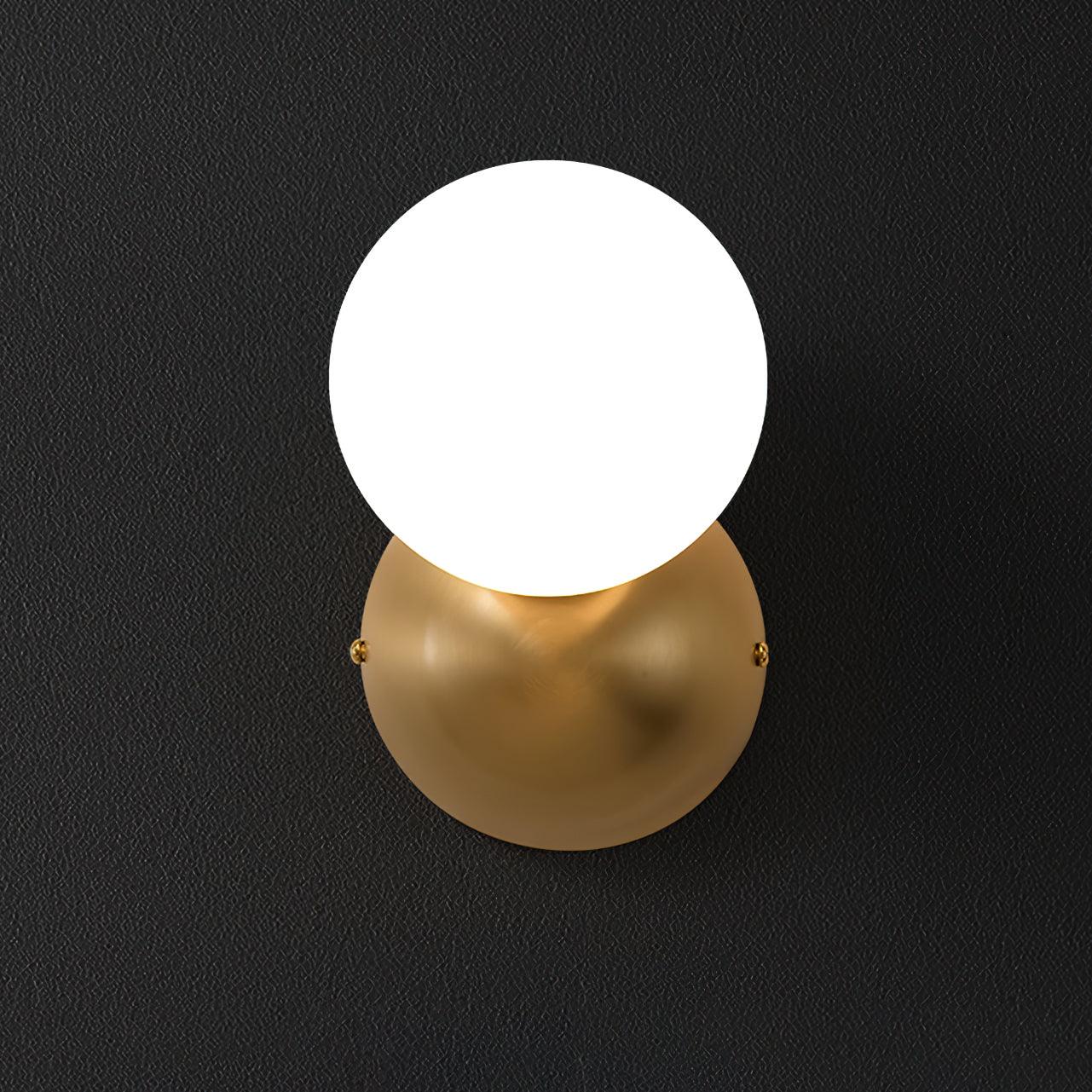 Lysola Sphere Glass Brass Wall Light - Lamp Outdoor