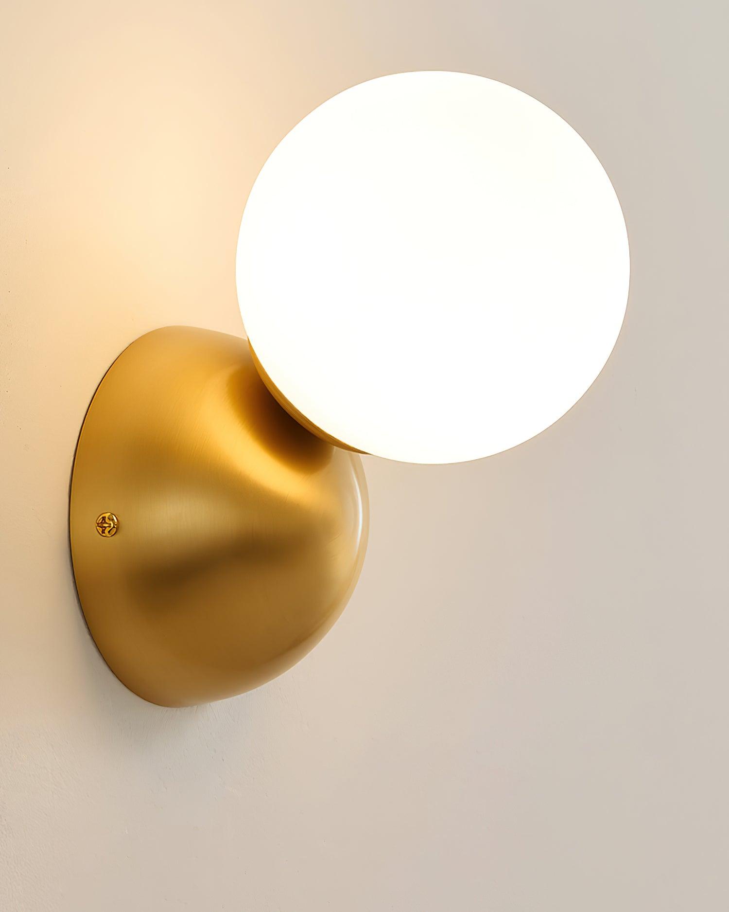 Lysola Sphere Glass Brass Wall Light - Lamp Outdoor