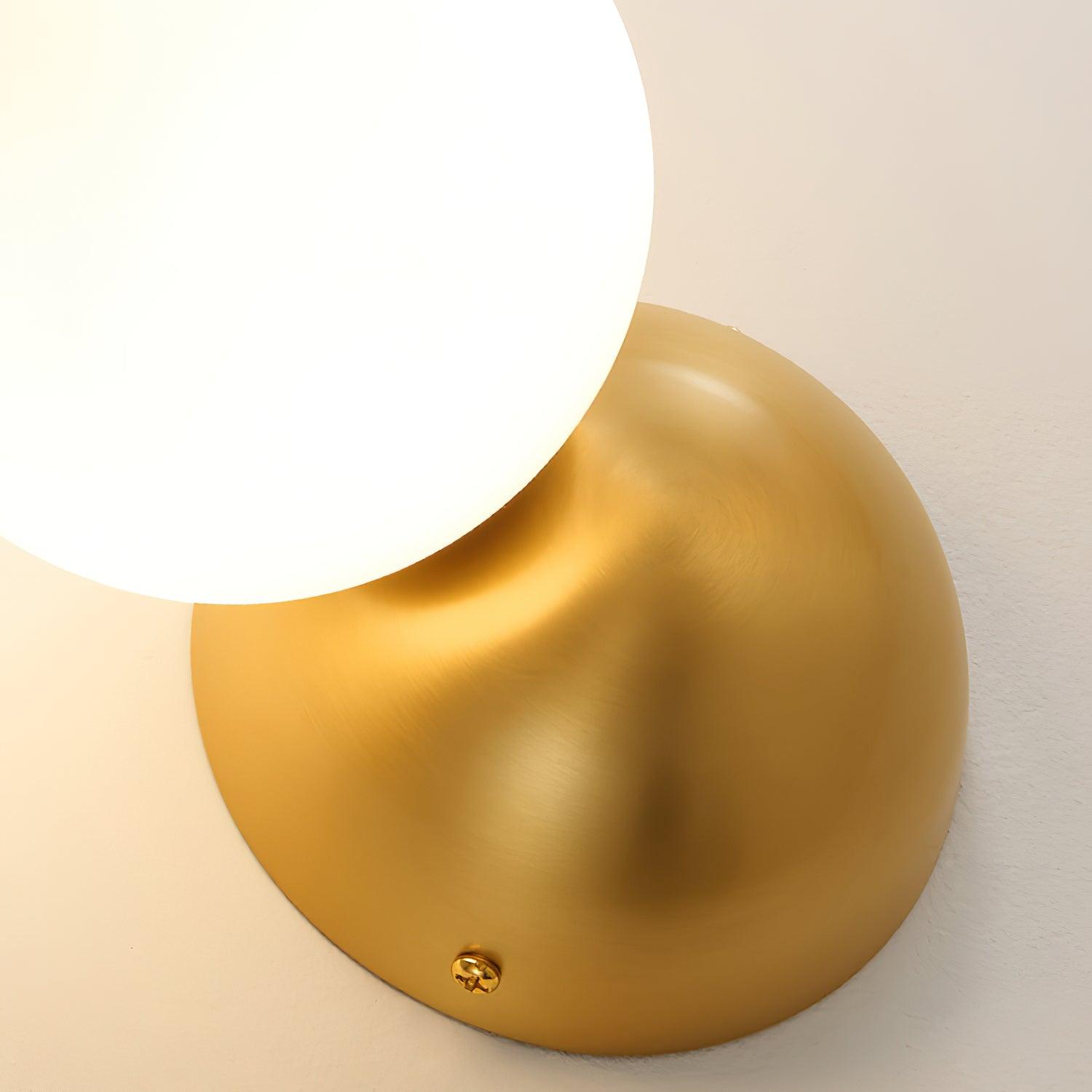 Lysola Sphere Glass Brass Wall Light - Lamp Outdoor
