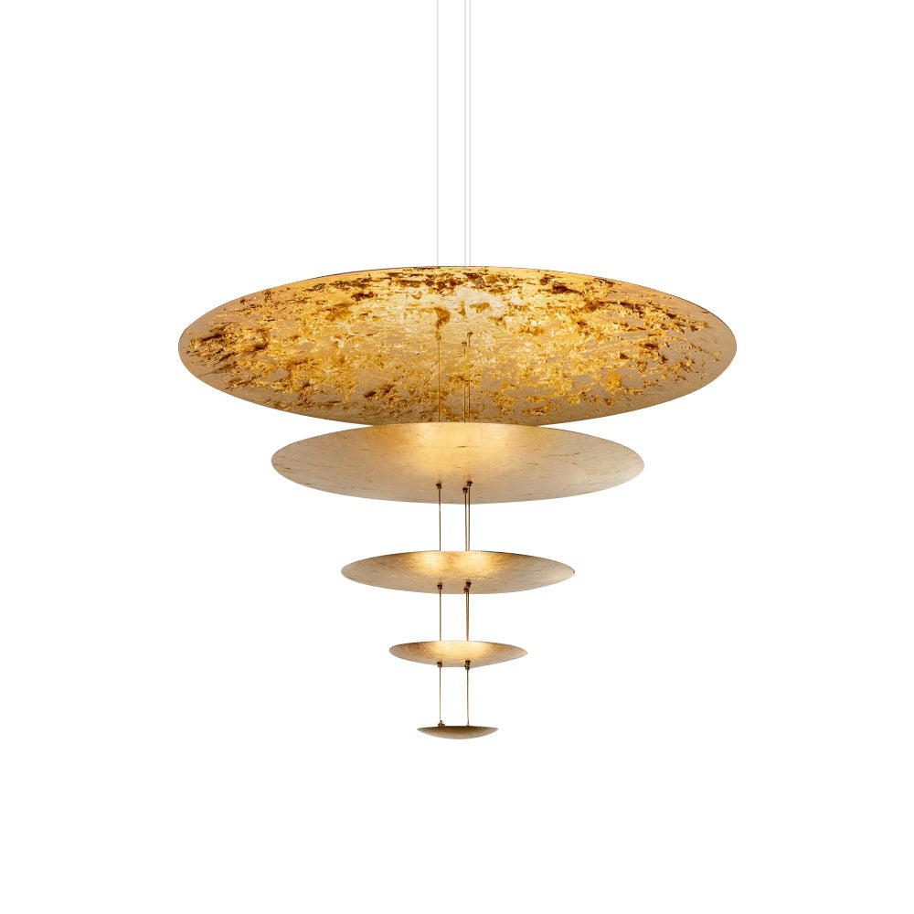 Zathaara Layered Gold Foil Pendant Light - Lamp Outdoor